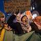 Hundreds of demonstrators in Chicago march in protest of President Trump’s so-called Muslim ban on Feb. 1, 2017. (Max Herman/NurPhoto via Getty Images)